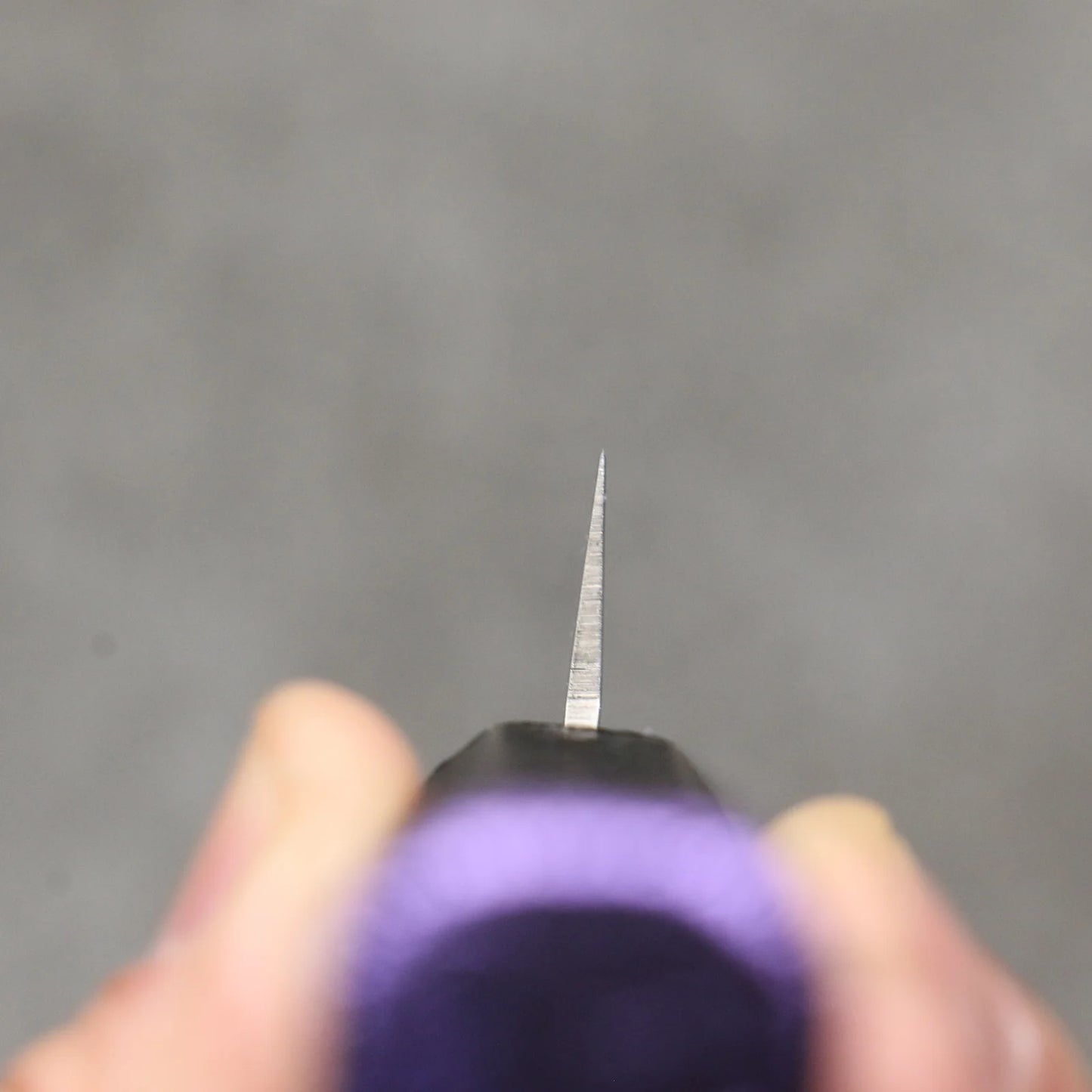 Sakai Takayuki Rinnou VG10 33 Layer Damascus Petty-Utility Japanese Knife 180mm Purple Lacquered Handle