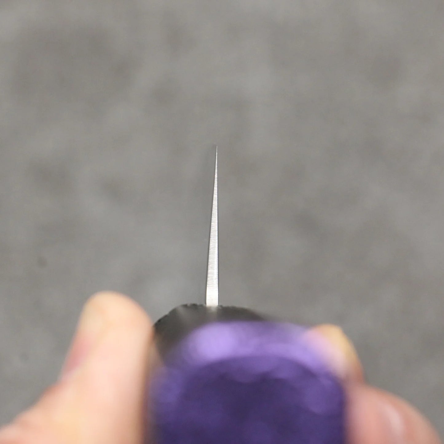 Sakai Takayuki Rinnou VG10 33 Layer Damascus Nakiri Japanese Knife 160mm Purple Lacquered Handle