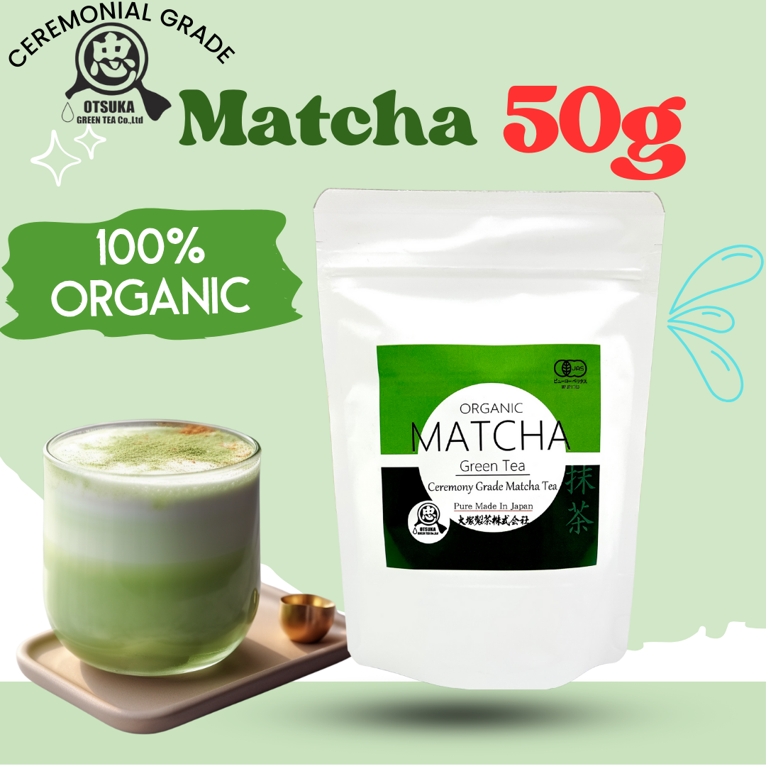 Organic Ceremonial Grade Matcha Powder - Authentic Otsuka Green Tea Co. - Imported Directly From Japan - Perfect for Oatside Oat Milk Lattes