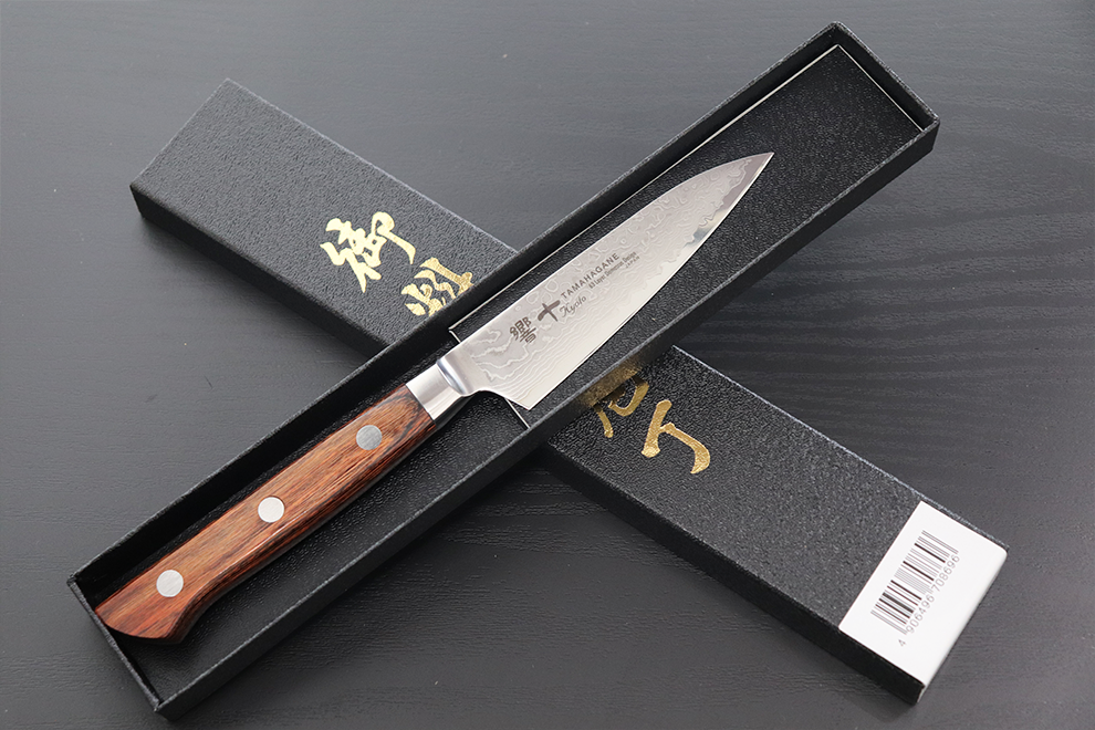 Tamahagane Kyoto 63 Layer Damascus Paring Japanese Knife 90mm KP-1109