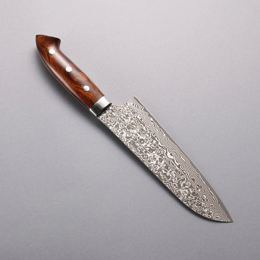 Takeshi Saji SG2 Schwarzer Damast Santokumesser 180mm Lim-Holzgriff (Nomura neuer Stil)