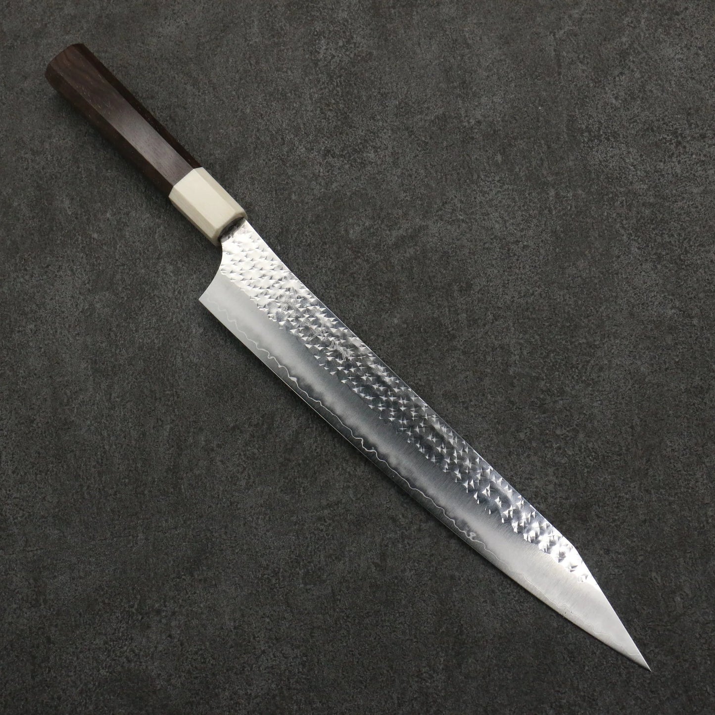 Thương hiệu Yu Kurosaki dòng tia sáng thép SG2 Dao Sujihiki dao rèn thủ công 270MM chuôi dao gỗ quả óc chó (bọc: Nhựa trắng)