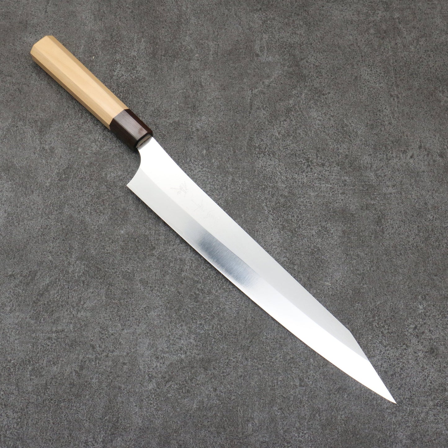 Yu Kurosaki Shingekko VG-XEOS Sujihiki Knife 270MM Aomori Hiba (Muzzle: Brown) Handle 黒崎 優 新月光 VG-XEOS 筋引包丁 270MM 青森ヒバ (口輪:茶)柄 Free ship - Thương hiệu Yu Kurosaki VG-XEOS Dao lọc gân chuyên dụng Sujihiki 270mm