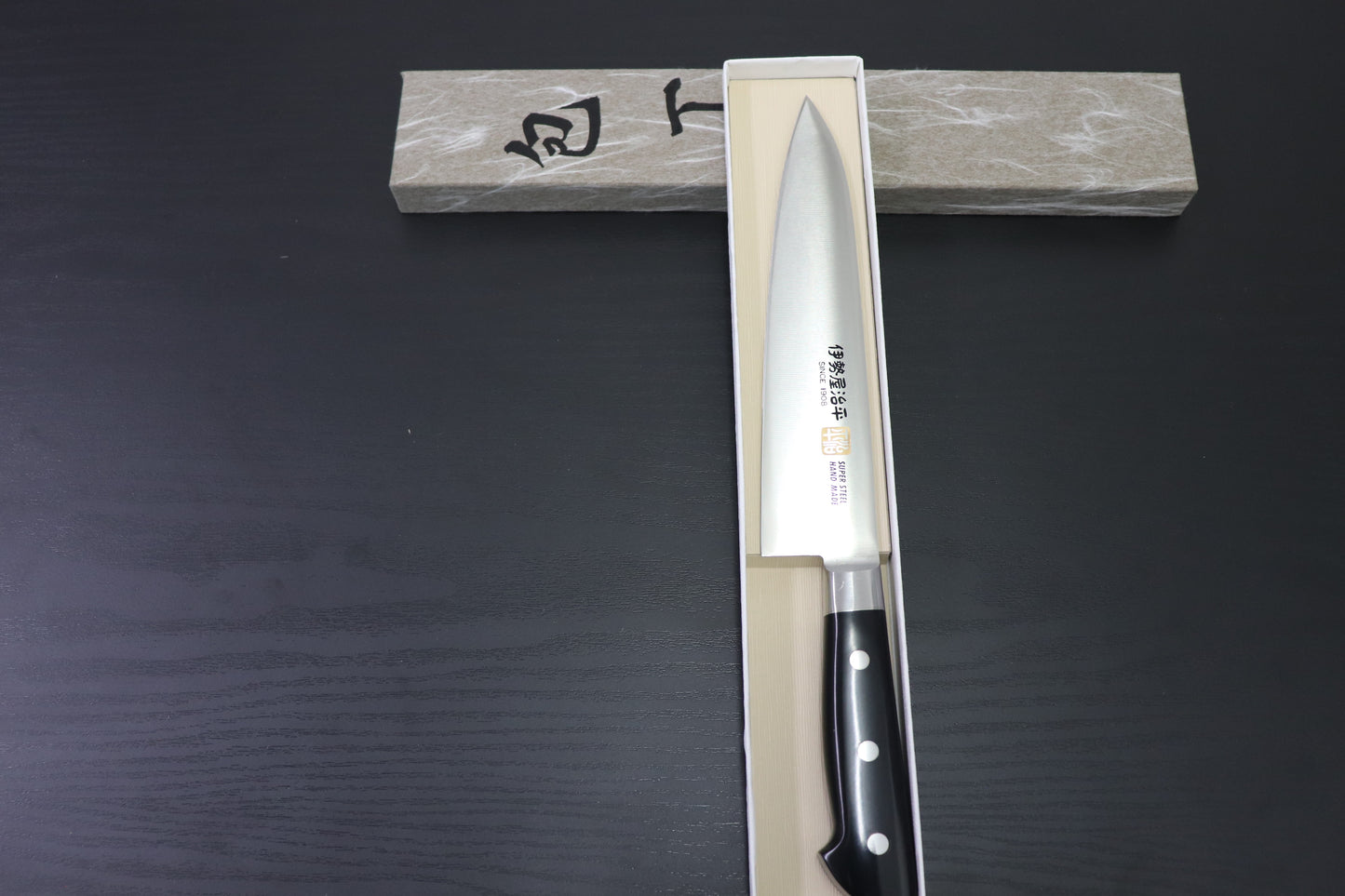 dao-da-nang-gyuto-dao-nhat-ren-thu-cong-thuong-hieu-iseya-thep-molybdenum-mol-180mm-chuoi-dao-micarta-den