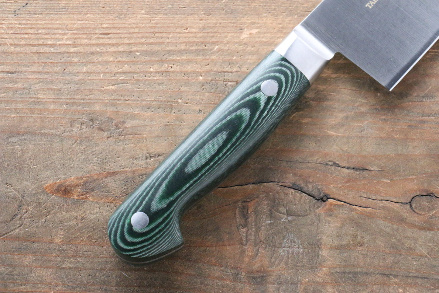 Sakai Takayuki Sakai Takayuki Grand Chef Swedish Steel Santoku Japanese Knife 180mm with Green Micarta Handle - Japanny - Best Japanese Knife