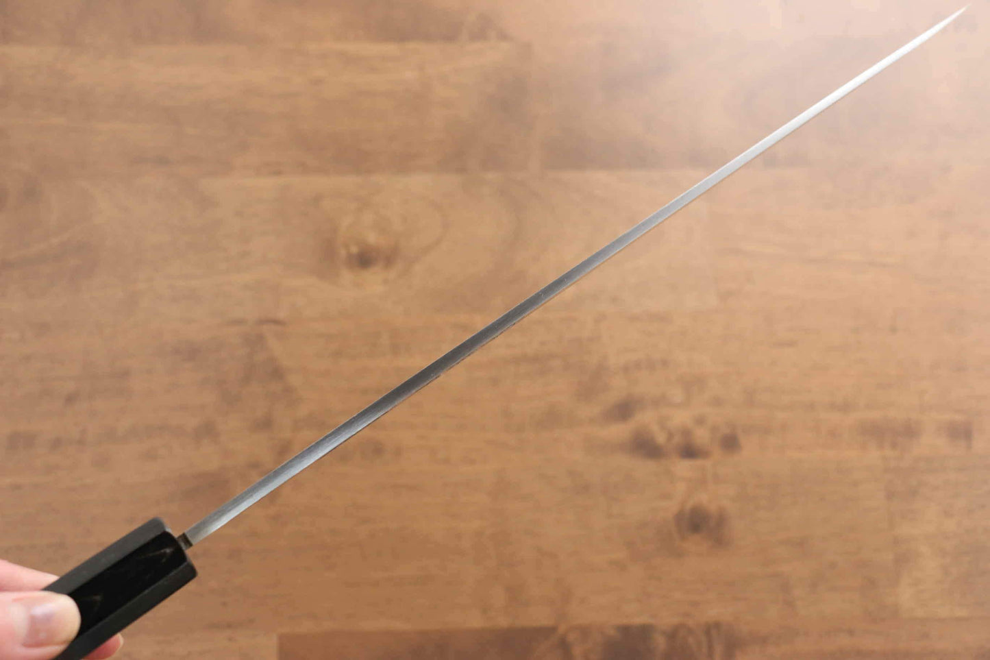 Sakai Takayuki Tokujyo White Steel No.2 Yanagiba Japanese Knife Wenge with Double Water Buffalo Ring Handle - Japanny - Best Japanese Knife