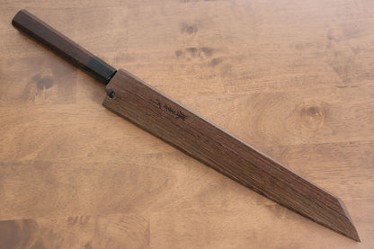 Free ship - Thương hiệu Sakai Takayuki Honyaki VG10 Chạm khắc hình Rồng Dao thái cá sashimi chuyên dụng Yanagibalưỡi dao hình kiếm dao Nhật 300mm chuôi dao gỗ Wenge  Có kèm bao
