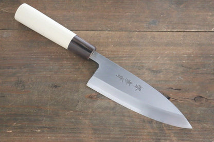 Thương hiệu Sakai Takayuki Kasumitogi Thép trắng Chạm khắc chữ Kanji trên toàn bộ dao Dao làm cá chuyên dụng Deba dao Nhật