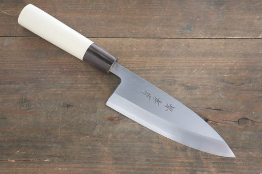 Free ship - Thương hiệu Sakai Takayuki Kasumitogi Thép trắng Chạm khắc hoa văn Yagasuri Dao làm cá chuyên dụng Deba dao Nhật