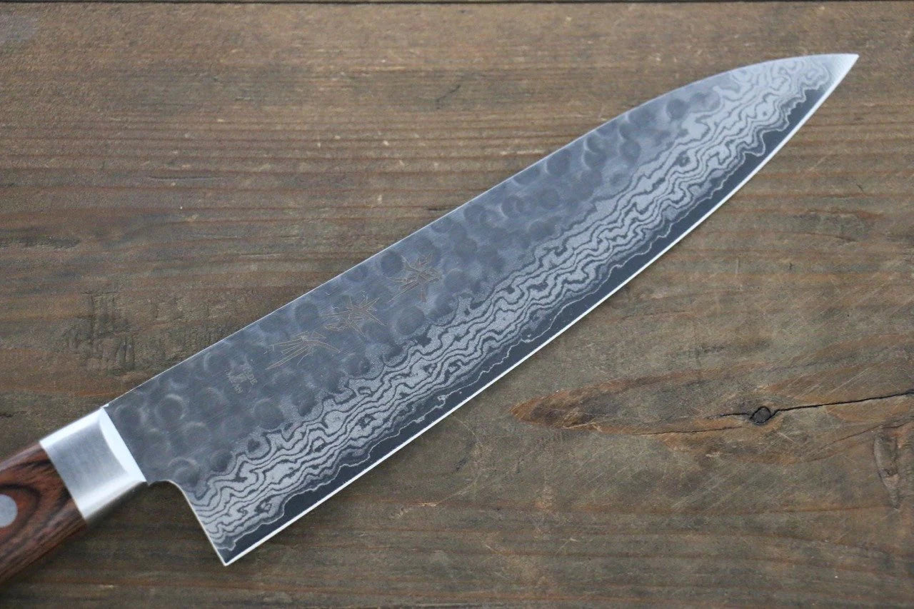 Takayuki Sakai V Gold No. 10 17 Layer Damascus Gyuto Knife 180mm 堺 孝行 V金10号 17層ダマスカス 牛刀包丁 180mm Dao Nhật cao cấp - Sakai Takayuki dao Gyuto đa năng thép damacus  17 lớp V Gold số 10 180mm