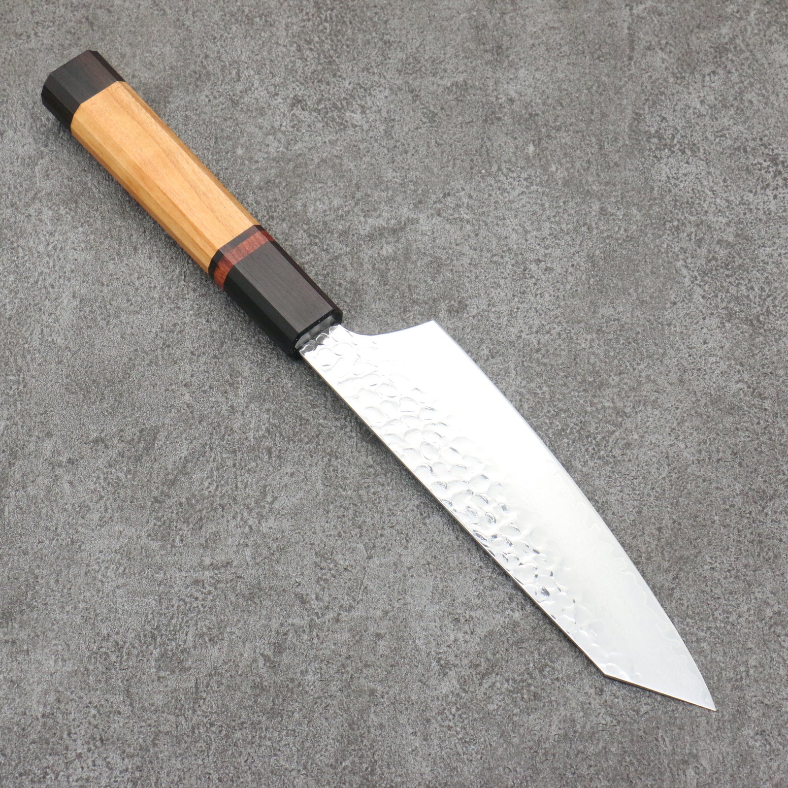 Sakai Takayuki VG10 33 Layer Damascus Kengata Santoku Japanese Knife 160mm Mountain cherry (12 sided) Handle