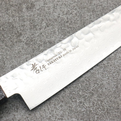 Sakai Takayuki Rinnou VG10 33 Layer Damascus Petty-Utility Japanese Knife 180mm Blue Lacquered Handle
