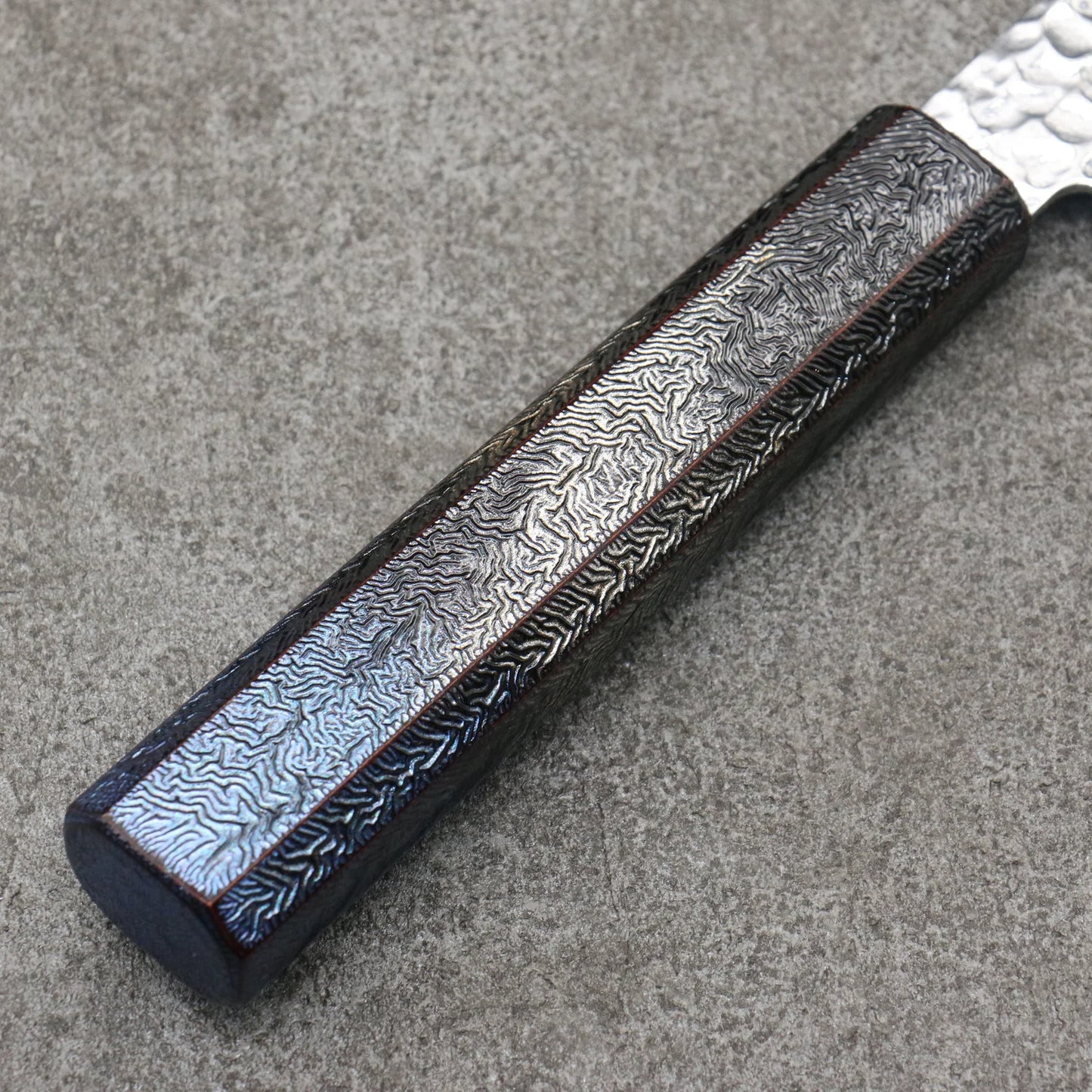 Sakai Takayuki Rinnou VG10 33 Layer Damascus Santoku Japanese Knife 170mm Blue Lacquered Handle