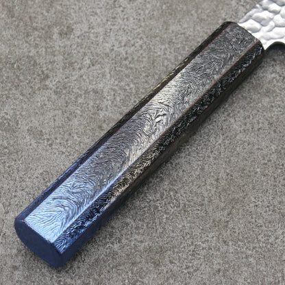 Sakai Takayuki Rinnou VG10 33 Layer Damascus Gyuto Japanese Knife 210mm Blue Lacquered Handle