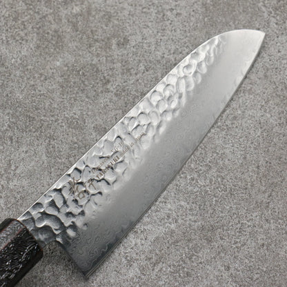 Sakai Takayuki Rinnou VG10 33 Layer Damascus Santoku Japanese Knife 170mm Red Lacquered Handle