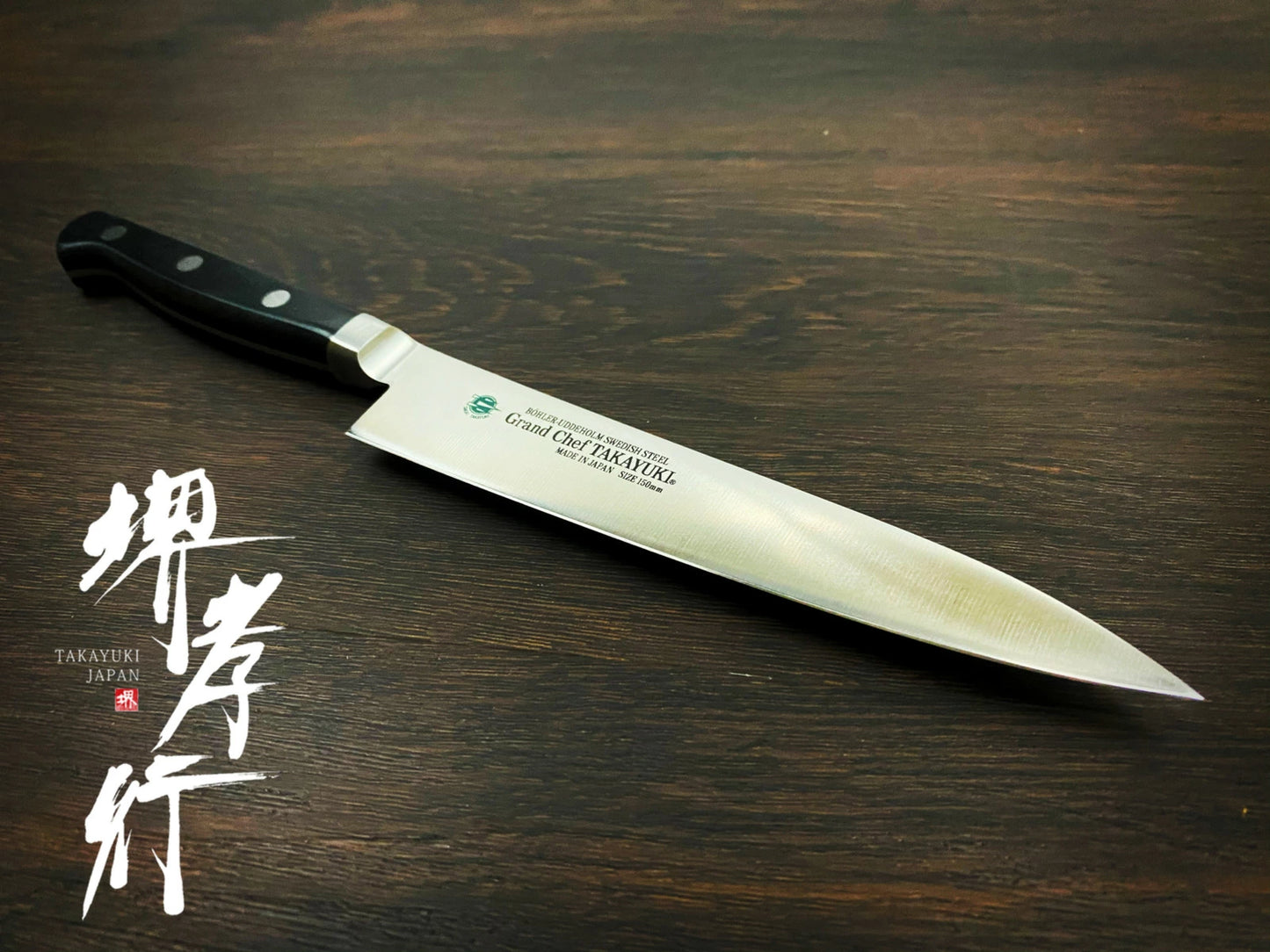 Free ship - Thương hiệu Sakai Takayuki Grand Chef Thép Thụy điển Dao nhỏ đa năng Petty dao Nhật 150mm