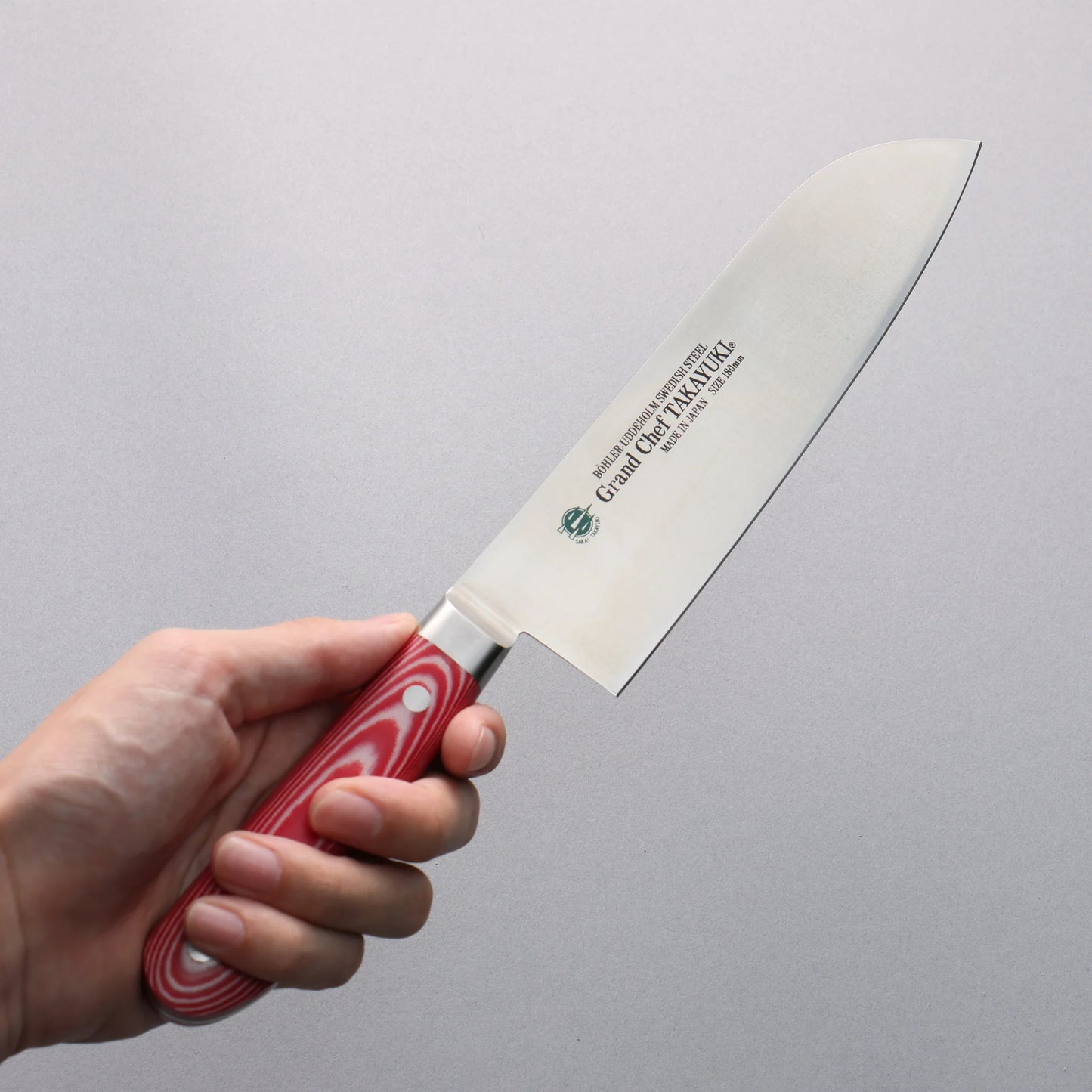 Free ship - Thương hiệu Sakai Takayuki Grand Chef Grand Chef Thép Thụy điển Dao đa năng Santoku dao Nhật 180mm chuôi dao chất liệu nhựa micarta