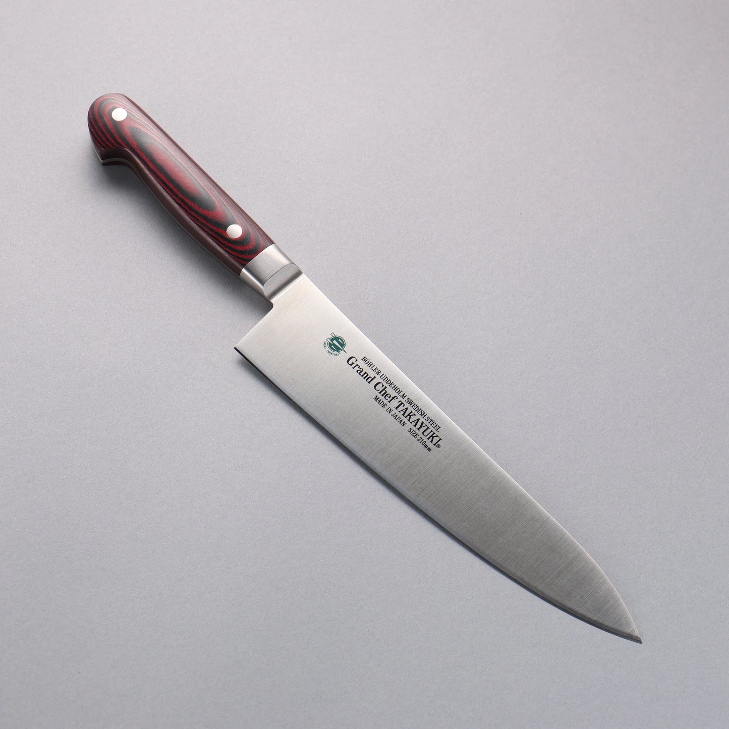 Free ship - Thương hiệu Sakai Takayuki Grand Chef Thép Thụy điển Dao đa năng Gyuto dao Nhật 210mm chuôi dao Micarta nâu