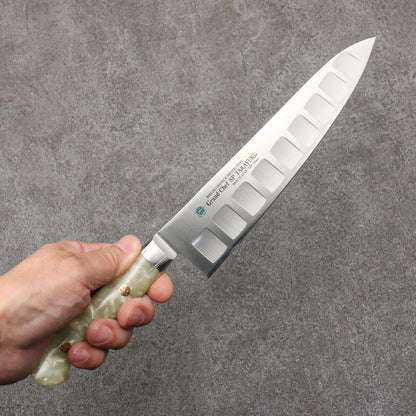 Free ship - Thương hiệu Sakai Takayuki Grand Chef Thép đặc biệt Uddeholm Thụy Điển Dao Gyuto chuyên cá Hồi dao Nhật 210mm chuôi dao SP Type III (Ngọc Trai)