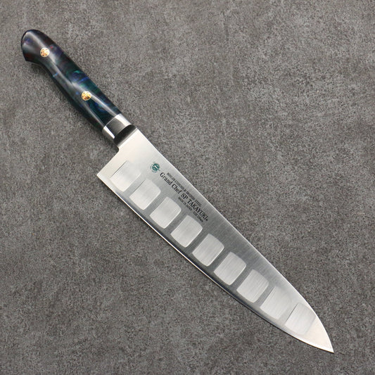 Marke Sakai Takayuki Grand Chef Spezialstahl Uddeholm Schweden Gyuto-Messer, spezialisiert auf Lachs Japanisches Messer 210-mm-Griff SP Typ III (Galaxy)