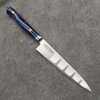 Marke Sakai Takayuki Grand Chef Spezialstahl Uddeholm Schweden Kleines, auf Lachs spezialisiertes Mehrzweck-Kleinmesser Japanisches Messer 150-mm-Griff SP Typ III (Ozean)