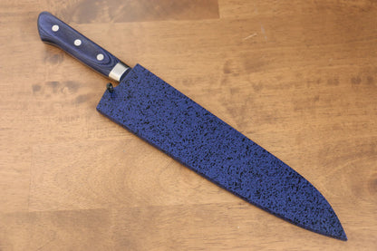 180 mm blaue Gyuto-Messerscheide aus Sperrholz mit Holzdübel für Kochmesser