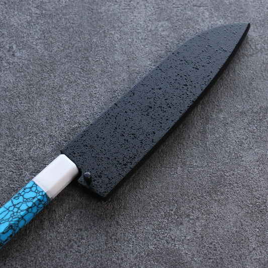 Bao dao gỗ Mộc Lan Dao đa năng Santoku loại nhỏ Chốt gỗ ép 150mm Kaneko màu đen
