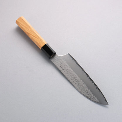 Thương hiệu Sakai Takayuki VG5 vân búa đục đặc biệt Rèn thủ công Dao đa năng Santoku 165mm chuôi dao Kataoka (mõm: nhựa đen)