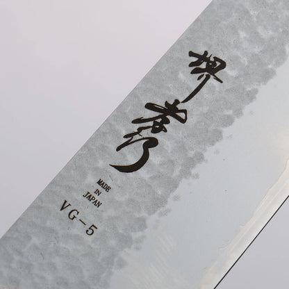 Thương hiệu Sakai Takayuki VG5 vân búa đục đặc biệt Rèn thủ công Dao đa năng Santoku 165mm chuôi dao Kataoka (mõm: nhựa đen)