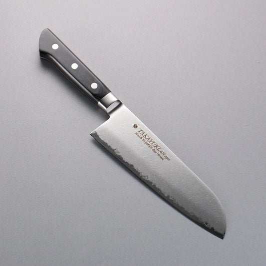 Free ship - Thương hiệu Sakai Takayuki Thép Molybdenum (MOL) khó gỉ Thép Damascus 63 lớp Dao đa năng Santoku dao Nhật 180mm chuôi dao gỗ đen