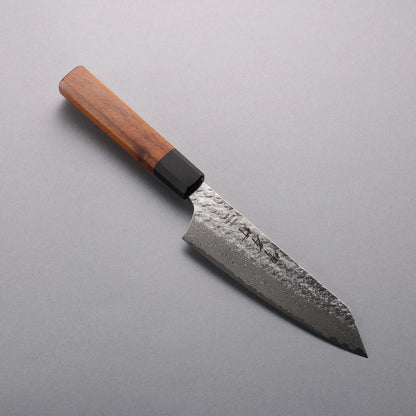 Thương hiệu Sakai Takayuki thép SG2 Damascus Dao đa năng Santoku hình thanh kiếm có tay cầm bằng gỗ cẩm lai 160mm (bọc: ván ép đen)