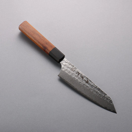 Thương hiệu Sakai Takayuki thép SG2 Damascus Dao đa năng Santoku hình thanh kiếm có tay cầm bằng gỗ cẩm lai 160mm (bọc: ván ép đen)