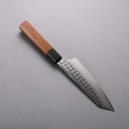 Thương hiệu Sakai Takayuki thép SG2 Damascus Dao đa năng Santoku hình thanh kiếm có tay cầm bằng gỗ cẩm lai 160mm (bọc: ván ép đen)