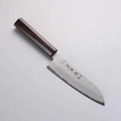 Thương hiệu Sakai Takayuki VG10 Kỹ nghệ truyền thống Nhật Nashiji Dao đa năng Santoku 170mm chuôi dao gỗ Mun