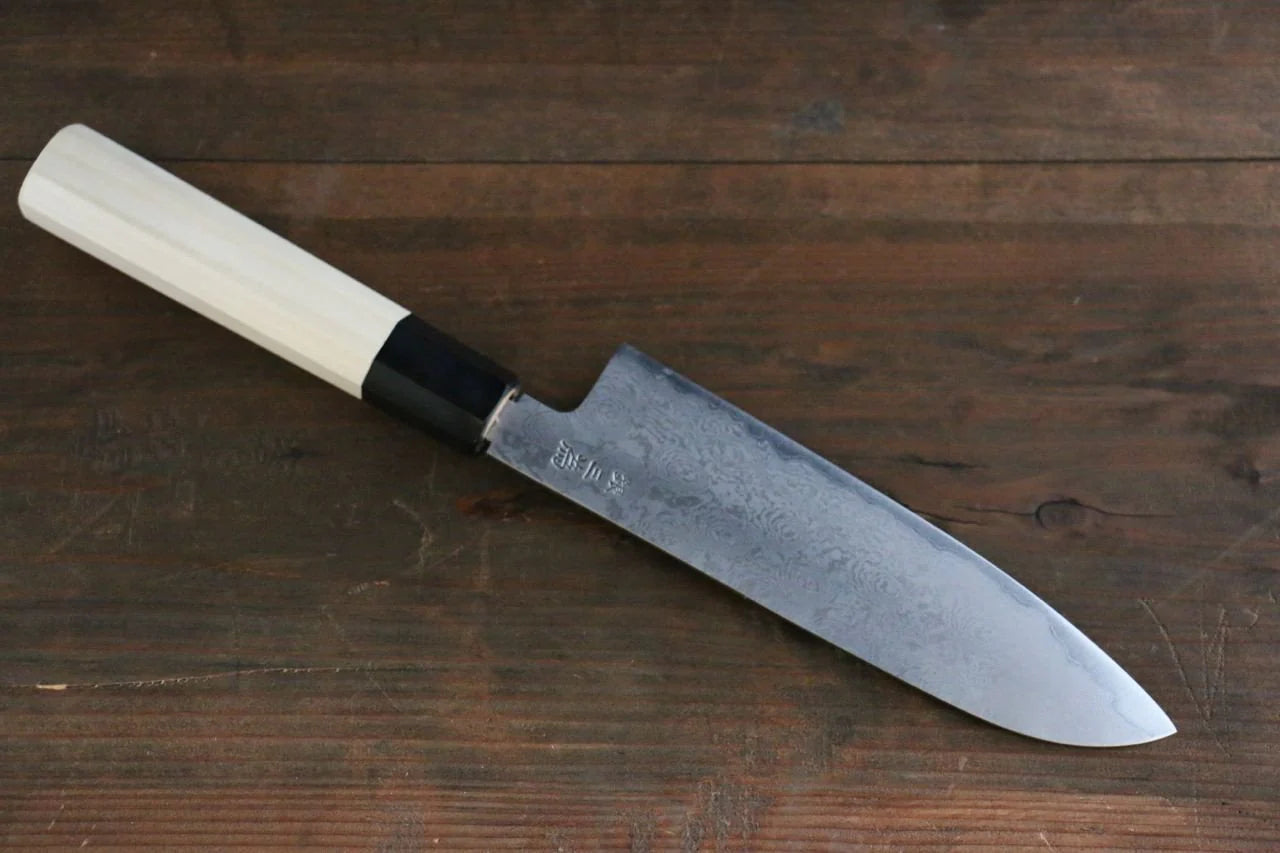 Thương hiệu Sakai Takayuki Thép Bạc No.3 Thép Damascus Dao đa năng Santoku dao Nhật 180mm