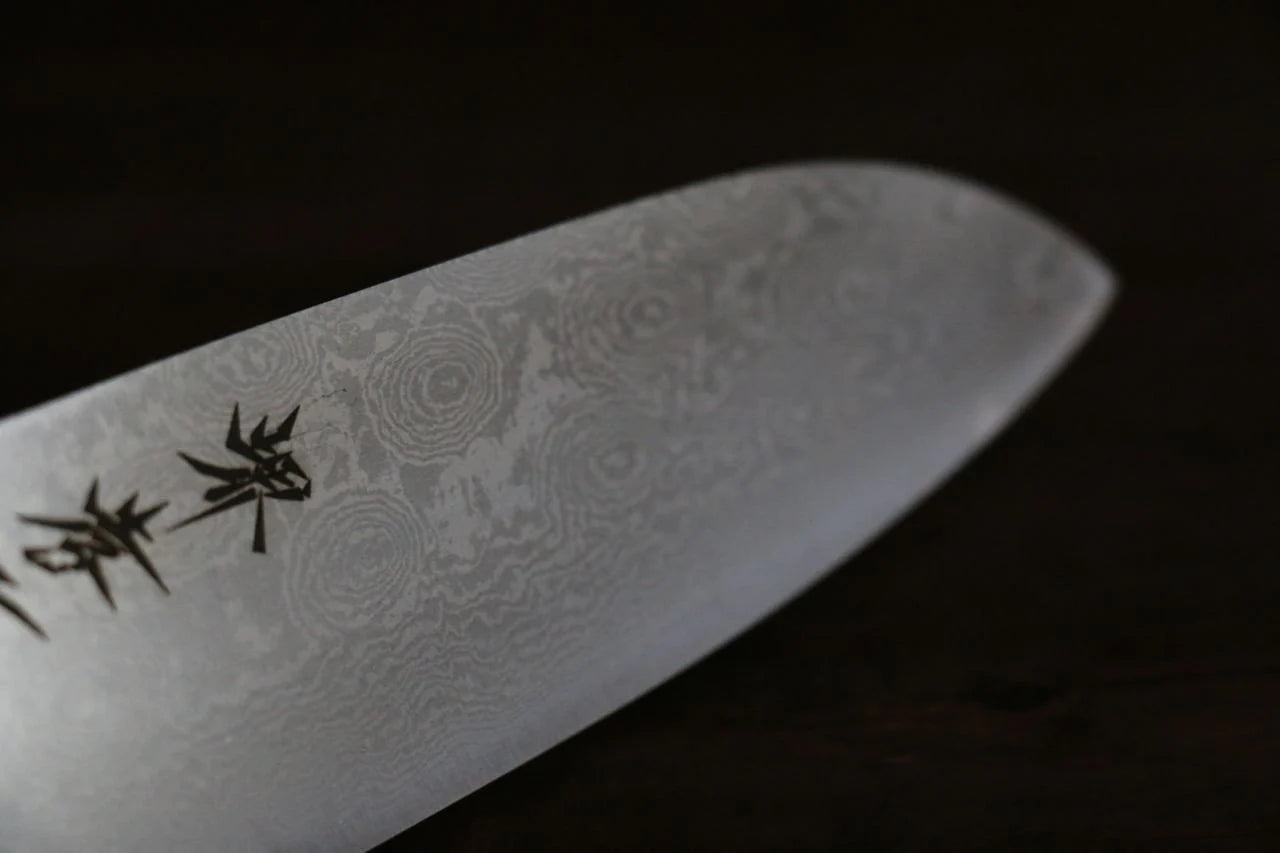 Thương hiệu Sakai Takayuki Thép Bạc No.3 Thép Damascus Dao đa năng Santoku dao Nhật 180mm