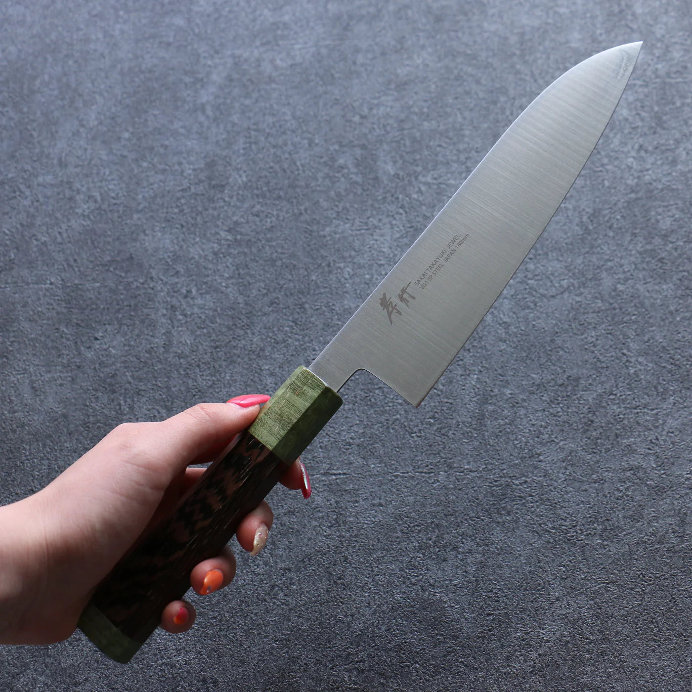 Thương hiệu Sakai Takayuki VG1 Dao đa năng Santoku dao Nhật 180mm