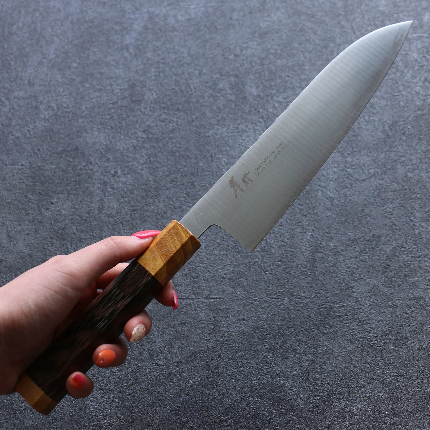 Thương hiệu Sakai Takayuki VG1 Dao đa năng Santoku dao Nhật 180mm