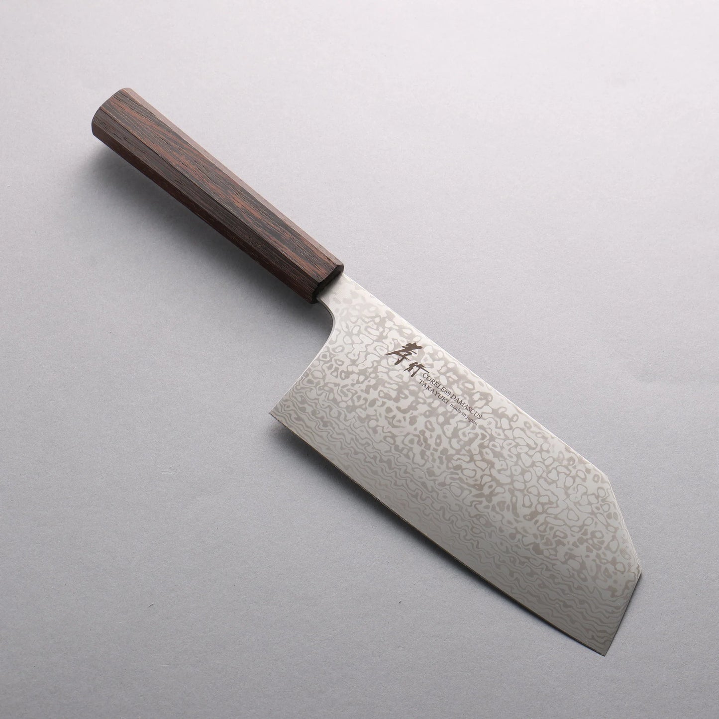 Thương hiệu Sakai Takayuki Không lõi Thép Damascus Dao đa năng chuyên dụng Bunka bản rộng 180mm chuôi dao gỗ Wenge