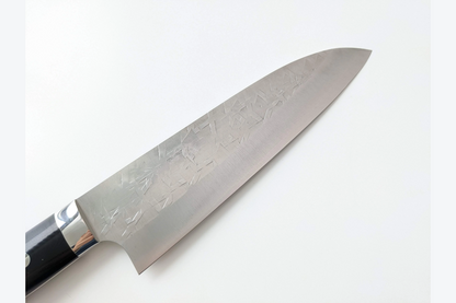 Takeshi Saji SRS13 Hammered Santoku 180mm Black Micarta Handle