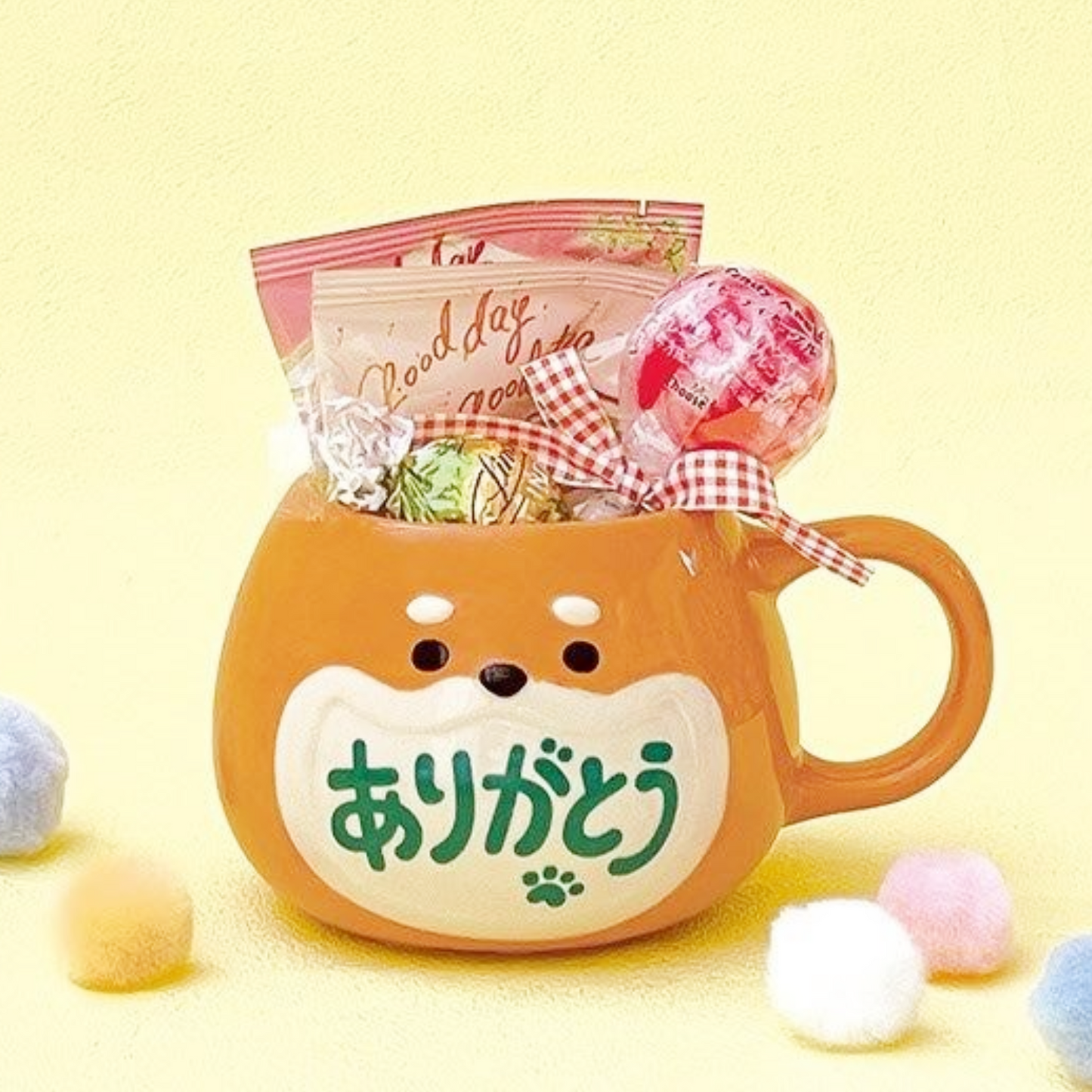 Cốc uống nước, uống trà thiết kế Nhật Bản ''Japanese Design Thank you mug Shiba'' made in Thailand hình chú chó Shiba Inu phong cách Nhật Bản dung tích 350ml