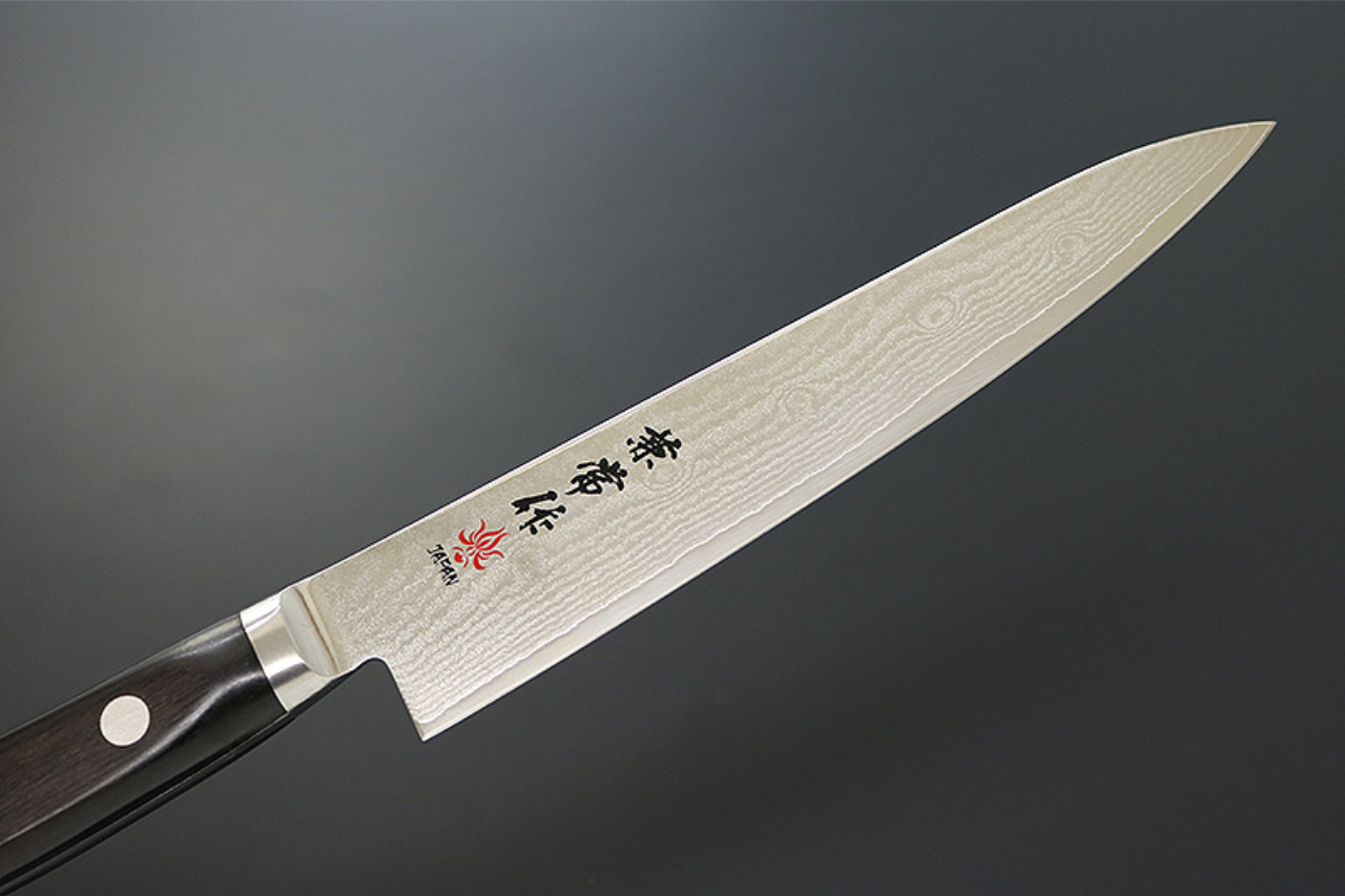 Kanetsune VG10 33 Layer Damascus Petty Knife 150mm Plywood Handle 兼常 VG10 33層 ダマスカス ペティーナイフ 150mm 合板柄 Free ship - Thương hiệu Kanetsune Thép Damascus VG10 33 lớp Dao nhỏ đa năng Petty dao Nhật 150mm chuôi dao gỗ ép