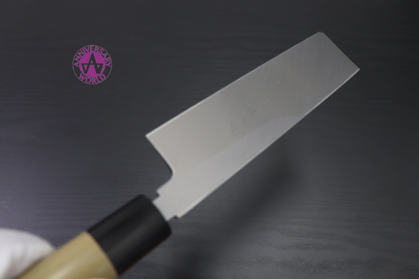 Free ship - Thương hiệu Masamoto Hongasumi Thép trắng No.2 Dao chuyên dụng rau củ quả Usuba (hình dao vuông góc) dao Nhật 180mm chuôi dao gỗ Mộc Lan