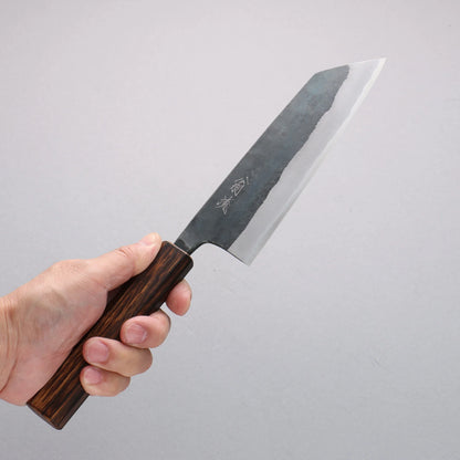 Thương hiệu Ou Ryu Thép xanh No.2 màu đen hoàn thiện Dao đa năng Bunka 170mm chuôi dao gỗ Sồi