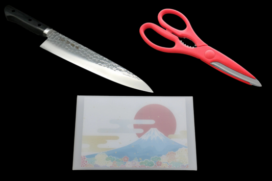 Kanetsune V Gold No. 1 Hammer Gyuto Knife Japanese Knife 210mm Black Plywood Handle 兼常 V金1号 鎚目 牛刀包丁 和包丁 210mm 黒合板柄 Free ship - Set 3 dụng cụ nhà bếp