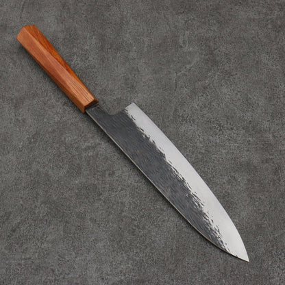 Yuko Abe Shiroichiko Hammered Gyuto Knife 210MM Oak (pentagonal) handle 安倍勇光 白一鋼 鎚目 牛刀包丁 210MM 樫 (五角形)柄 Free ship - Thương hiệu Yuko Abe Thép trắng No.1 Rèn thủ công Dao đa năng Gyuto 210mm chuôi dao gỗ Sồi