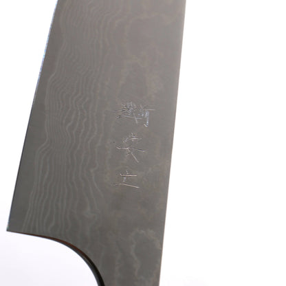 Thương hiệu Katsushige Anryu thép VG10 đánh bóng hoàn thiện thép Damascus Dao nhỏ đa năng Petty 120mm chuôi dao gỗ Sồi