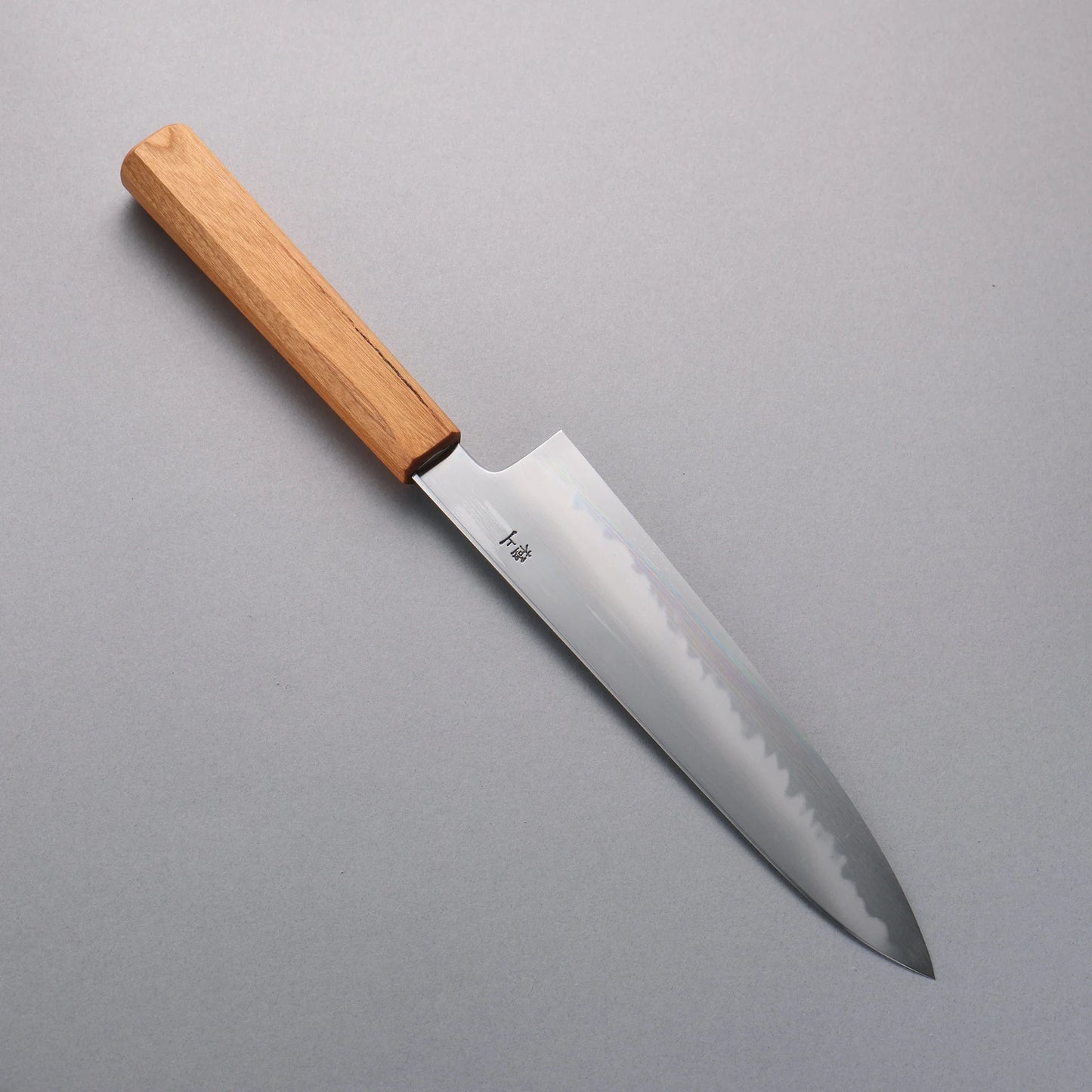 Thương hiệu Kagekiyo Thép trắng cao cấp Dao đa năng Gyuto 210mm chuôi dao gỗ Hoa anh đào Có kèm bao