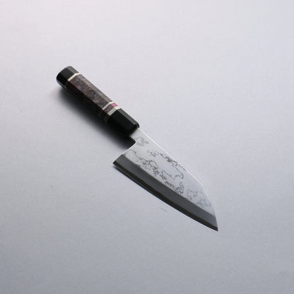 Thương hiệu Nishida Daisuke Thép xanh No.2 Thép Damascus Dao làm cá chuyên dụng Deba 150mm chuôi dao gỗ ổn định tay cầm vòng bạc có sừng trâu mõm và đầu nắp