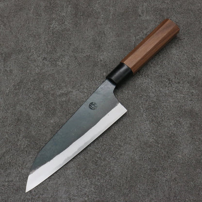 Free ship - Thương hiệu Daisuke Nishida Thép trắng No.1 Đen Dao đa năng Santoku 165mm chuôi dao gỗ Hoa anh đào